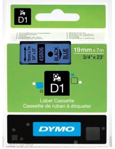 Dymo NASTRO D1 19MMX7M NERO BLU D1 S0720860A 5411313452168 MATERIALE DI CONSUMO