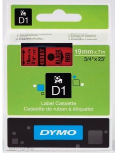 Dymo NASTRO D1 19MMX7M NERO ROSSO D1 S0720870A 5411313452175 MATERIALE DI CONSUMO