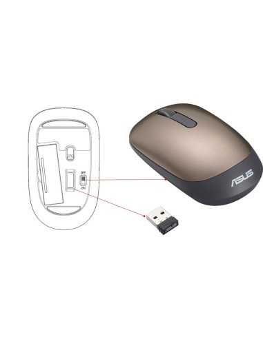 ASUS WT205 mouse Ambidestro RF Wireless Ottico 1200 DPI