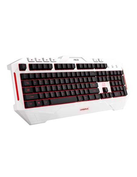 ASUS Cerberus Arctic tastiera USB Arancione, Bianco