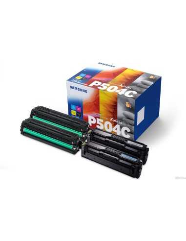 Samsung Confezione da 4 cartucce toner nero ciano magenta giallo originali CLT-P504C
