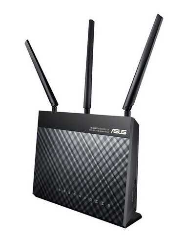 ASUS DSL-AC68U router wireless Gigabit Ethernet Dual-band (2.4 GHz 5 GHz) 3G Nero