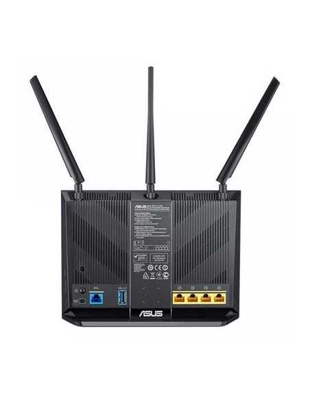 ASUS DSL-AC68U router wireless Gigabit Ethernet Dual-band (2.4 GHz 5 GHz) 3G Nero