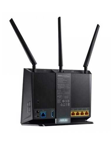 ASUS DSL-AC68U router wireless Gigabit Ethernet Dual-band (2.4 GHz 5 GHz) 3G Nero