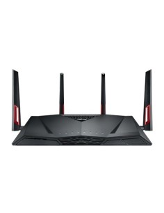 ASUS RT-AC88U router wireless Gigabit Ethernet Dual-band (2.4 GHz 5 GHz) 3G 4G Nero, Rosso