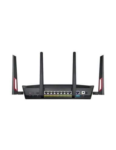 ASUS RT-AC88U router wireless Gigabit Ethernet Dual-band (2.4 GHz 5 GHz) 3G 4G Nero, Rosso