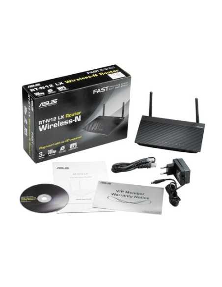 ASUS RT-N12LX router wireless Fast Ethernet Nero