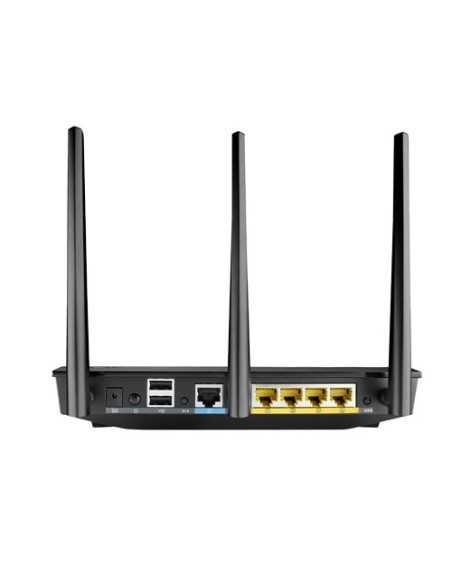 ASUS RT-N66U router wireless Gigabit Ethernet Dual-band (2.4 GHz 5 GHz) 4G Nero