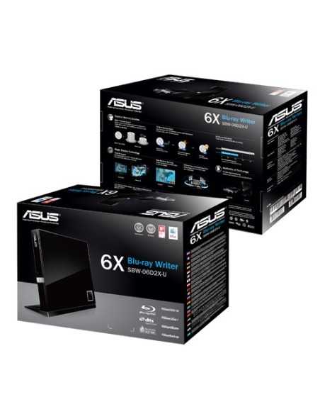 ASUS SBW-06D2X-U BLK lettore di disco ottico Nero