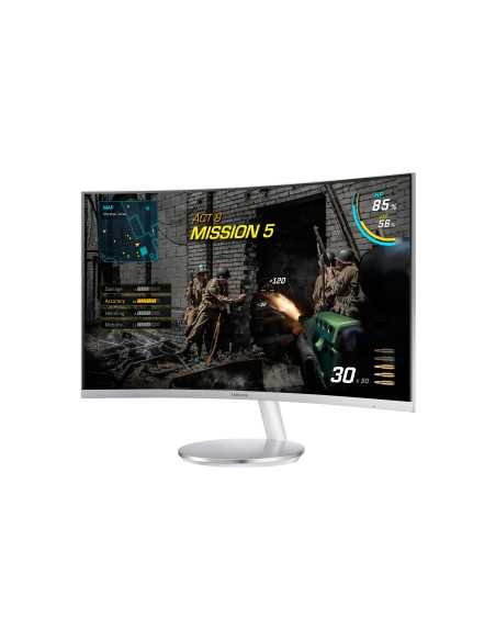 Samsung C27F591FDU 68,6 cm (27") 1920 x 1080 Pixel Full HD LED Argento, Bianco