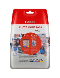 Canon Confezione multipla cartucce d'inchiostro a resa elevata CLI-571 XL BK C M Y + carta fotografica
