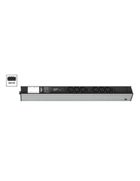 Vertiv Knürr PDU DI-STRIP, Basic, 0U 1U, ingresso GST18 230V 16A, uscite (6) C13