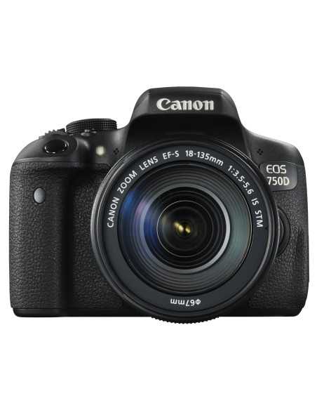 Canon EOS 750D + EF-S 18-135mm Kit fotocamere SLR 24,2 MP CMOS 6000 x 4000 Pixel Nero