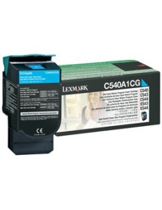 Lexmark C54x, X54x Cyan Return Programme Toner Cartridge (1K) cartuccia toner Originale Ciano