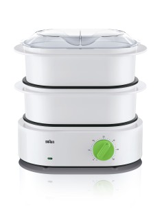 Braun FS 3000 pentola a vapore 2 cestello i Superficie piana 850 W Verde, Bianco