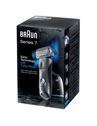 Braun Series 7 799cc-7 Wet&Dry Rasoio Trimmer Nero, Argento