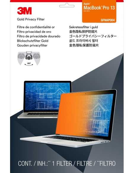 3M Filtro Privacy oro per Apple® MacBook Pro® con display Retina® da 13”