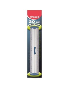 Maped 120120 righello 200 mm Alluminio