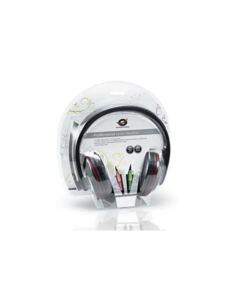 Conceptronic CMUSICSTARR cuffia e auricolare Cablato A Padiglione Musica e Chiamate Nero, Rosso