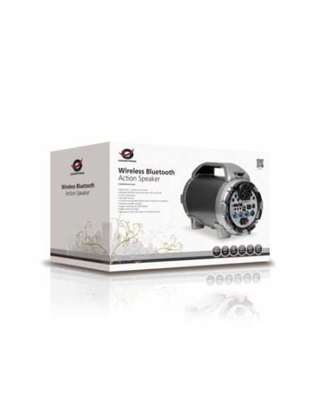 Conceptronic CSPKBTBASSACTION altoparlante portatile Altoparlante portatile stereo Nero, Argento 25 W