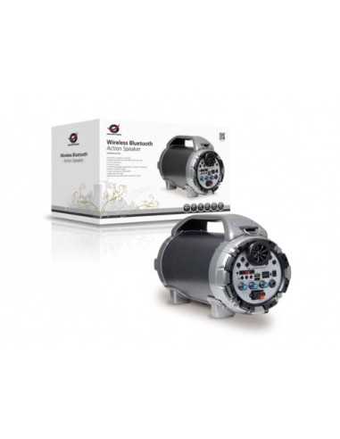 Conceptronic CSPKBTBASSACTION altoparlante portatile Altoparlante portatile stereo Nero, Argento 25 W