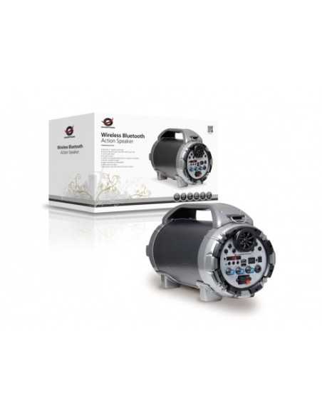 Conceptronic CSPKBTBASSACTION altoparlante portatile Altoparlante portatile stereo Nero, Argento 25 W