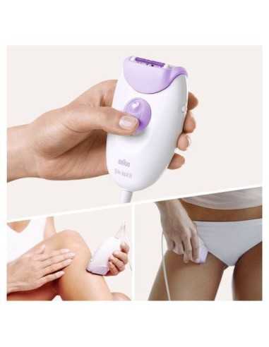 Braun Silk-épil 3 -170, Epilatore Donna Per La Rimozione Duratura Dei Peli - Bianco Viola