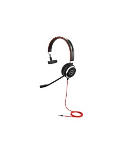Jabra Evolve 40 Auricolare Cablato A Padiglione Ufficio Nero, Rosso, Argento