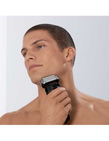 Braun Series 5 5030S Rasoio Trimmer Nero, Rosso