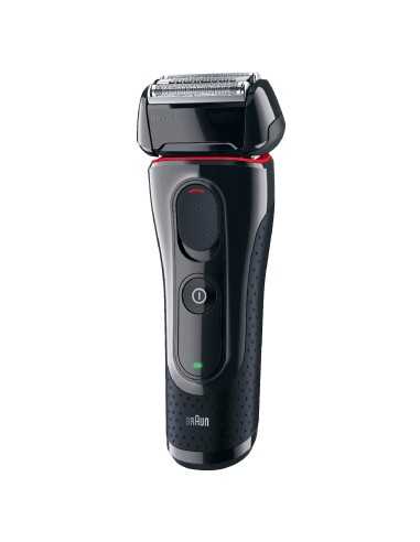 Braun Series 5 5030S Rasoio Trimmer Nero, Rosso