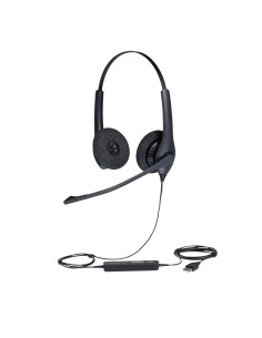 Jabra Biz 1500 Duo USB Auricolare Cablato A Padiglione Ufficio USB tipo A Nero
