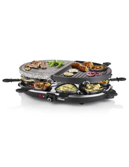 Princess 162710 Raclette 8 Oval Stone & Grill Party