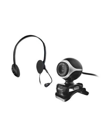 Trust Exis Chatpack webcam 640 x 480 Pixel Nero, Argento