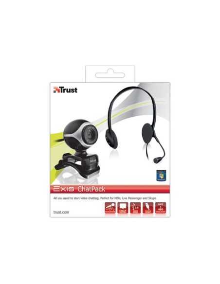 Trust Exis Chatpack webcam 640 x 480 Pixel Nero, Argento