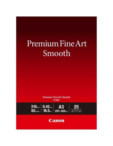Canon Carta Premium Fine Art Smooth FA-SM1 A3 - 25 fogli