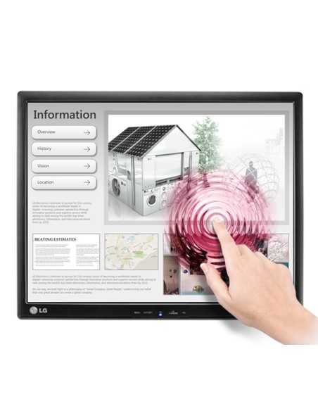 LG 17MB15T-B monitor touch screen 43,2 cm (17") 1280 x 1024 Pixel Single-touch Multi utente Nero