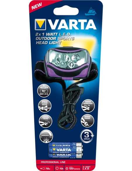 Varta 18630 101 421 torcia Nero, Porpora Torcia a fascia LED