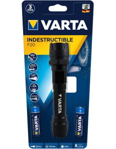 Varta INDESTRUCTIBLE F20 Nero Torcia a mano LED