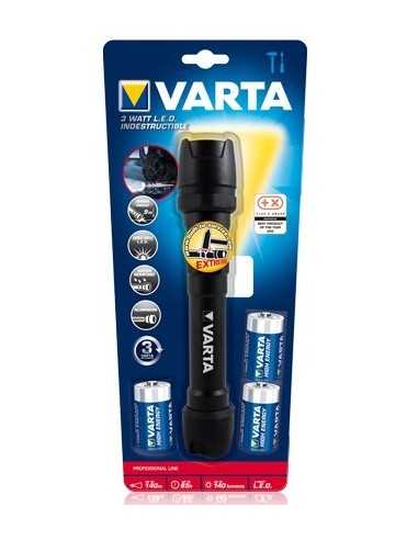 Varta 3W LED Nero Torcia a mano