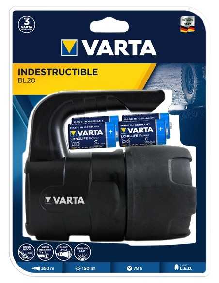 Varta INDESTRUCTIBLE BL20 Nero Torcia a mano LED