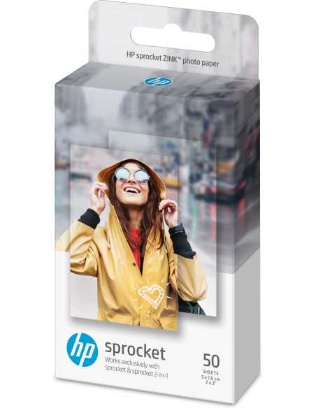 HP Carta fotografica originale Sprocket da 5 x 7,6 cm, 50 fogli
