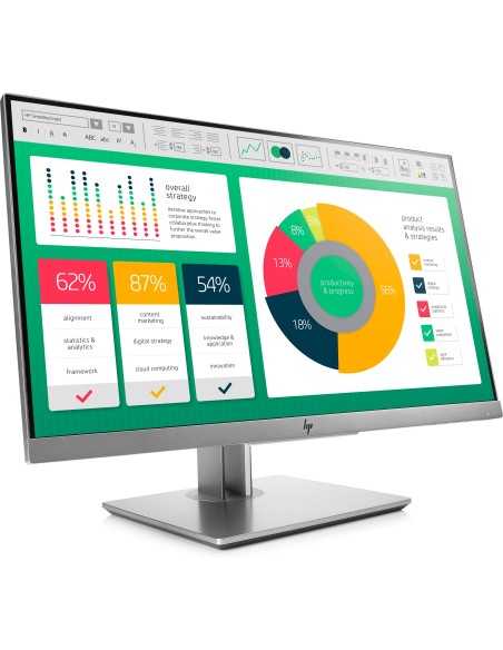 HP EliteDisplay E223 54,6 cm (21.5") 1920 x 1080 Pixel Full HD LED Nero, Argento