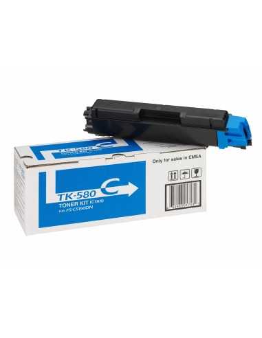 KYOCERA TK-580C cartuccia toner 1 pz Originale Ciano