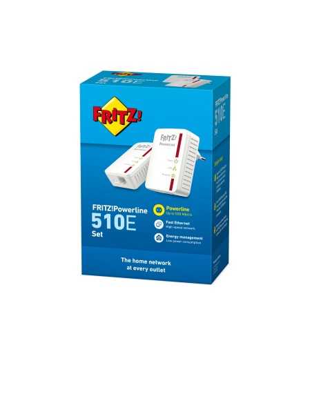 FRITZ!Powerline 510E Set International 500 Mbit s Collegamento ethernet LAN Bianco 2 pz