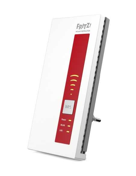 FRITZ!WLAN Repeater 1750E International Rosso, Bianco