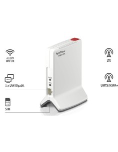AVM FRITZ!Box 6820 LTE router wireless Gigabit Ethernet 3G 4G Rosso, Bianco 2