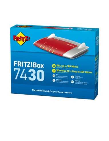 AVM FRITZ!Box 7430 router wireless Fast Ethernet Banda singola (2.4 GHz) Rosso