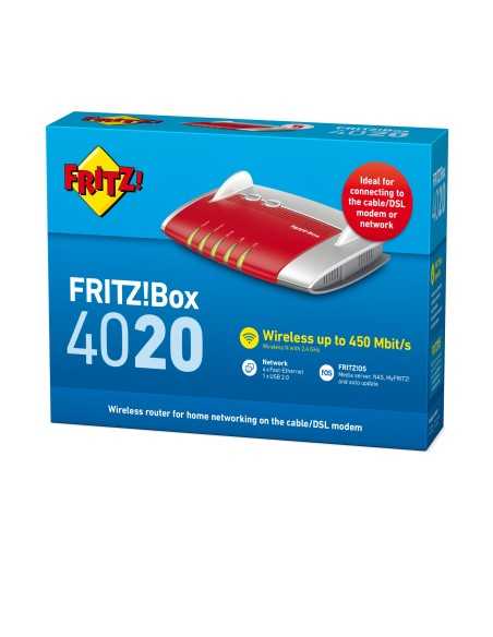 FRITZ!Box 4020 router wireless Fast Ethernet 3G 4G Rosso