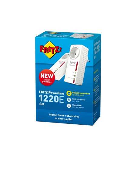 FRITZ!Powerline 1220E 1200 Mbit s Collegamento ethernet LAN Bianco 2 pz