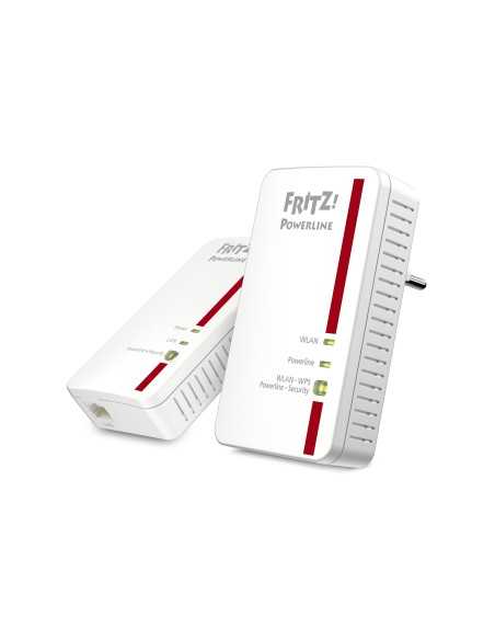FRITZ!Powerline 1240E WLAN 1200 Mbit s Collegamento ethernet LAN Wi-Fi Rosso, Bianco 2 pz
